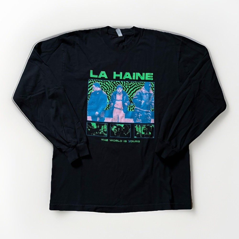 La Haine Gangster Mafia Movie Made USA Vtg 90s 80s Iconic T-Shirt Movie merch