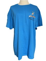 Disney Resort & Spa Ko Olina Aulani Hawaii Large Blue T-shirt Crew Neck Surfing