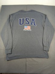 SUNA USA Hawaii T-shirt Blue Men’s XL Long Sleeve