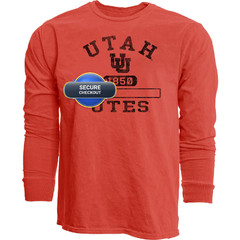Blue 84 Utah Utes Ncaa Officially Licensed Long Sleeve T-Shirt Team Color Dyed