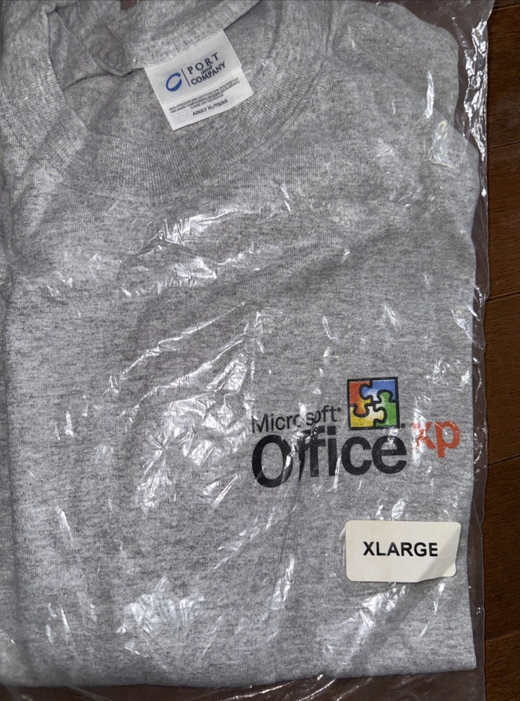 Microsoft Office XP T Shirt Y2K 2001 Office XP Computing Software XL NEW Sealed