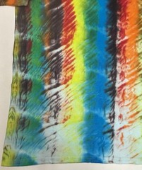 Artisan Handmade Tie Dye Adult T-Shirt Size Large Unique Rainbow Design Tee NEW