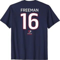 Alex Freeman 16 Navy USMNT Officially Licensed T-Shirt