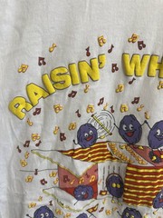 VNT 90s Single Stitch raisin Whoopie Funny Graphic Puffy Paint T-Shirt Thin Sz L