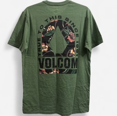 NWT Volcom Mens SMALL Filler Up Floral Stone Graphic Tee – Heather Ivy