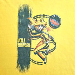 Vintage KILL BILL x SUPER MARIO BROS Shirt XL Movie Parody Video Games Crossover