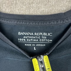Lot Of 6 Banana Republic 100% Supima Cotton T-Shirt Black Large Crew Neck Blank