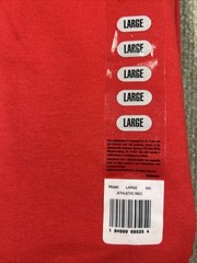 Hanes Essentials Men’s Large Red Cotton Crewneck T-Shirt Short Sleeve