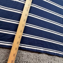 Nike Sportswear M Tall Mens Blue White Striped T-Shirt Tee Crew Neck Cotton