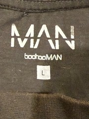 BoohooMAN ManOfficial Boxy Fit Black Blank Staple Tee Mens L