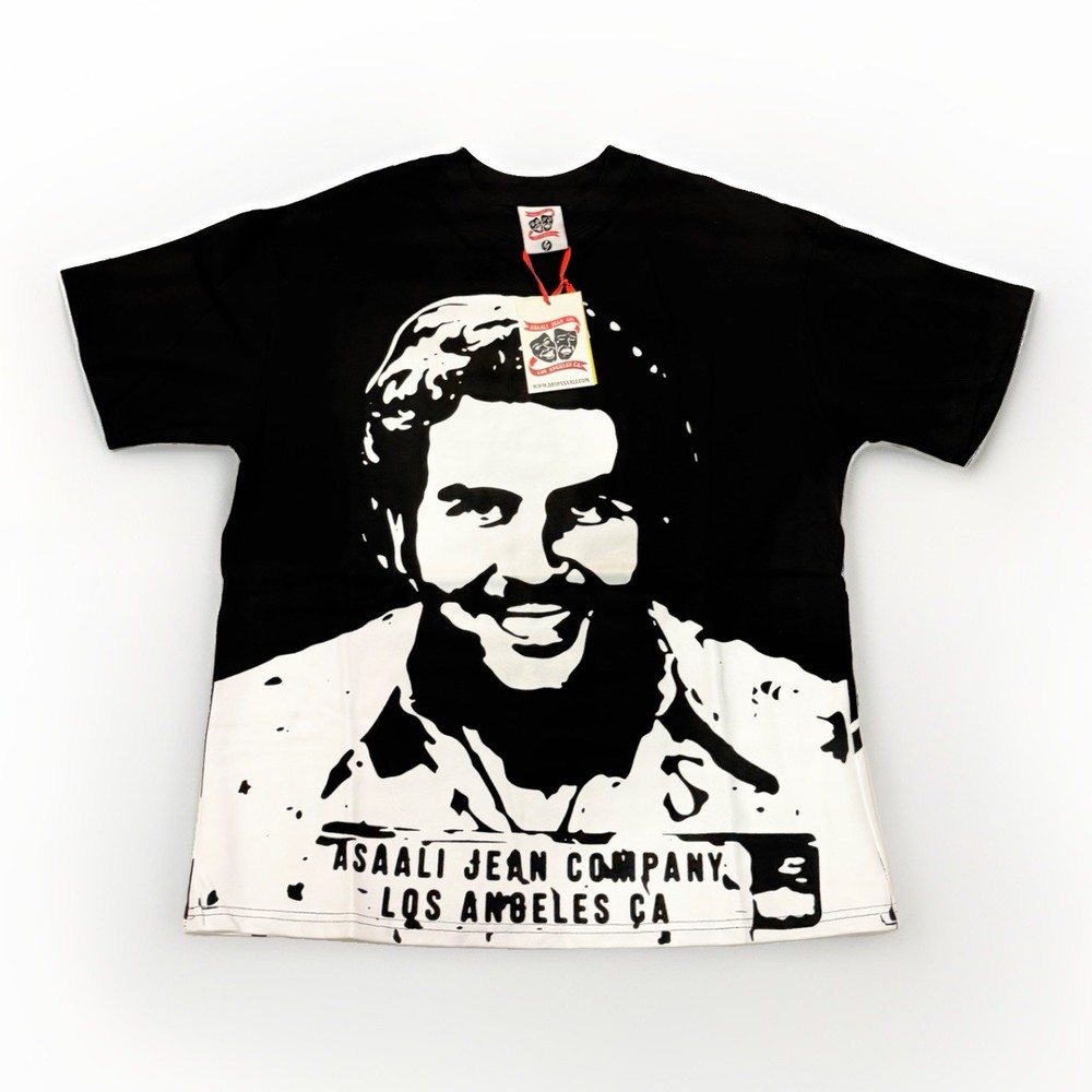 Asaali Men’s Graphic Tee Pablo Escobar Chapo Streetwear T-Shirt Size M
