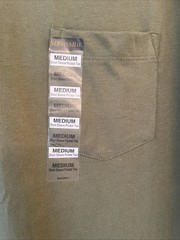 St. John’s Bay Performance 100% Cotton Sage Green Pocket Tee Men’s Medium