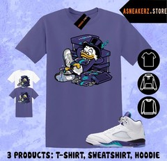 Shirt To Match AJ 5 Grape 2025 Sneaker Matching Tee Sneakerhead Scrooge T-Shirt