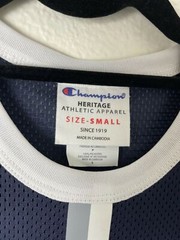 Champion Men’s Classic Jersey Script Logo Navy Blue White Sz 36 Small NWT