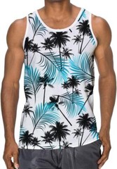Mens Beach Tank Tops Fashion Graphic Quick Dry Sleeveless Shirt for Beach