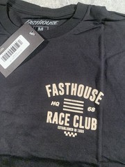 NWT Fasthouse HQ Race Club T-Shirt Black Skull Head Design BRAND NEW