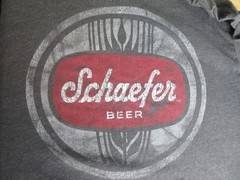 New Vintage Look Retro Schaefer Beer Gray Large T-shirt