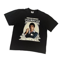 VTG SCARFACE 2XL The Roxx Tony Montana 90s Single Stitch Black Graphic T-Shirt