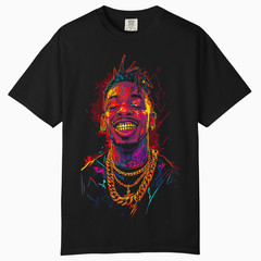Mens Neon Hip Hop Urban Tee Shirt, Comfort Colors T Shirt, Unisex Streetwear Tee