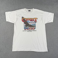VTG Christ Has Set Us Free Shirt Mens Large St Paul Lutheran Church 90s Jesus