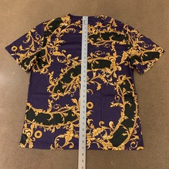Men’s Size Large Plum Gold Printed Lightweight Short Sleeve Crew Neck Tee New