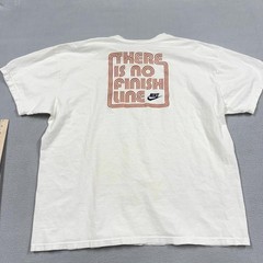 Nike Shirt Mens 2XL White There Is No Finish Line Back Print Graphic T-Shirt Tee