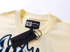 Buchstaben gedruckt Wasser Waschen T-Shirt Männer und Frauen Retro Kurzarm