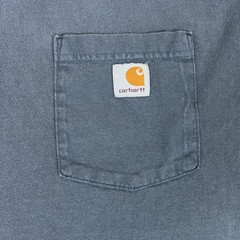 Carhartt Shirt Mens XLT Blue K87 Original Fit Pocket Workwear Short Sleeve Tee T