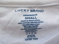 Lucky Brand 2-Pack Crewneck TEE Short Sleeve Men White S (34-36) U110.65