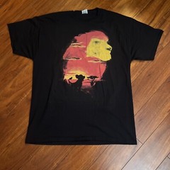 Disney The Lion King Simba Mufasa Sunset Art T-shirt Fruit of the Loom Shirt XL