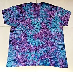 *New* 2XL – Sm Handmade Tie Dye, Blue Raspberry Cruncht Crinkle, Crew or V-Neck