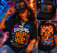 Designer T-Shirt – Sizes L, XL, XXL, XXXL – Elements of Hip Hop –
