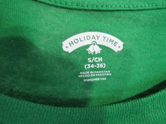 New Holiday Time Christmas T Shirt Size S 34 36 Mens Green Snowflakes Cats Bow