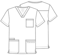 Men’s V-Neck Top Traditional fit with 4 Pockets Ultra Soft Durable Fade Resis…