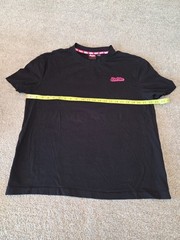 Mens Barbie Graphic T-shirt SZ LARGE Black & Pink 100% Cotton Front & Back