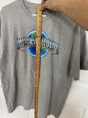 Universal Studios Gray Solid Graphic Short Sleeve Cotton Blend T-Shirt Adult XL