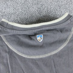 Kuhl Shirt Mens Medium Gray Long Sleeve Organic Cotton Zip Pocket Crew Neck