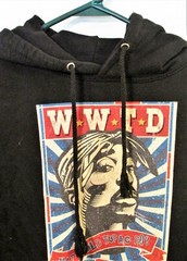AWDis Inc. What Would Tupac Do? WWTD Black Hoodie Sweatshirt Size S