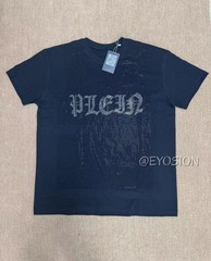 New Fashion Trend Rhinestone Summer Short Sleeve Luxury Men Cotton Black T-Shirt