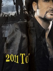 2011 Tim McGraw Tour Black Shirt Size XL Luke Bryan The Band Perry