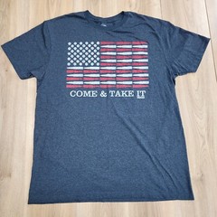 7.62 Design “Come & Take It” T-Shirt Mens Sz XL, Short Sleeve, Gray, Patriotic