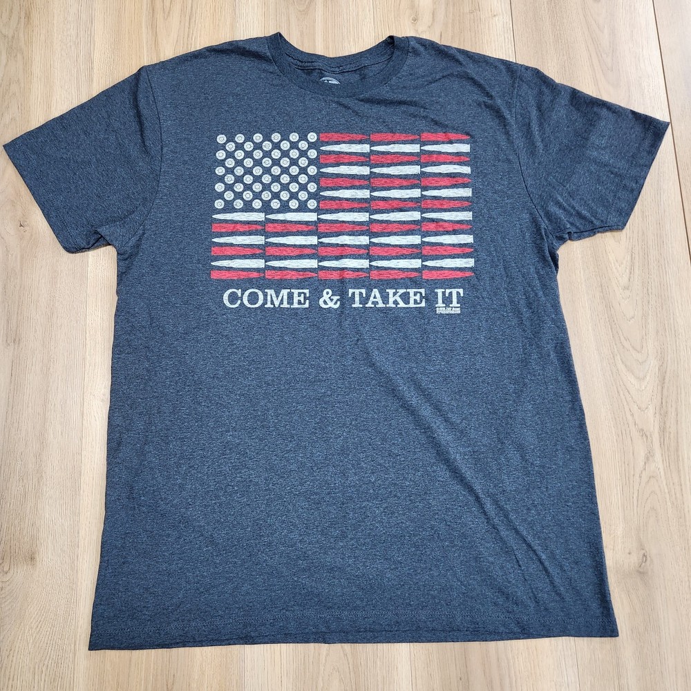 7.62 Design “Come & Take It” T-Shirt Mens Sz XL, Short Sleeve, Gray, Patriotic