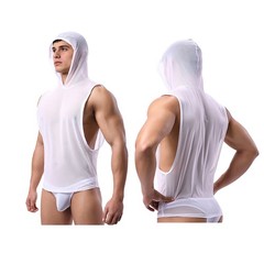 Men’s Undershirts Mesh T-Shirt Daily Wear Shirts Sheer Tank Top Athletic Vest