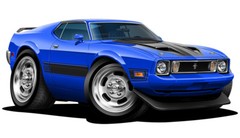 1973 Ford Mach 1 Mustang Muscle Car Art Print NEW