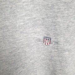 Gant T Shirt Mens Medium Grey Shield Logo Classic Preppy Casual Minimalist