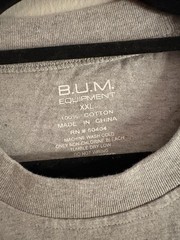 B.U.M. Equipment Men’s Gray Graphic Logo Cotton Crew Neck T-Shirt XXL