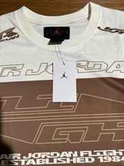 Nike Men’s Size XXL Air Jordan MJ MVP AOP LS TOP SAIL Tee Shirt Brown FV7239-133