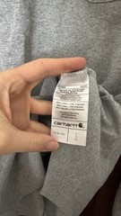 Carhartt Grey Long Sleeve Pocket Tee size L