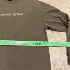 Vintage Abercrombie And Fitch Long Sleeve Tshirt Mens Medium Olive Green Faded