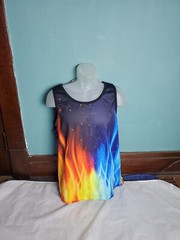 Lidipas Novelty Shirt Graphic Tank Top 3D Printed Men’s Size Large L Colorful